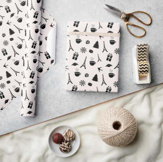 Christmas in Paris Wrapping Paper (Crafts)