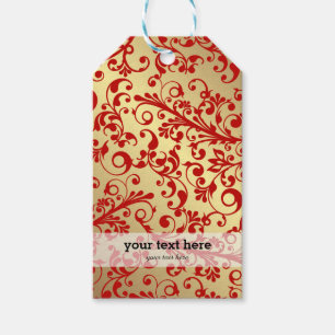 Christmas in red & gold gift tags