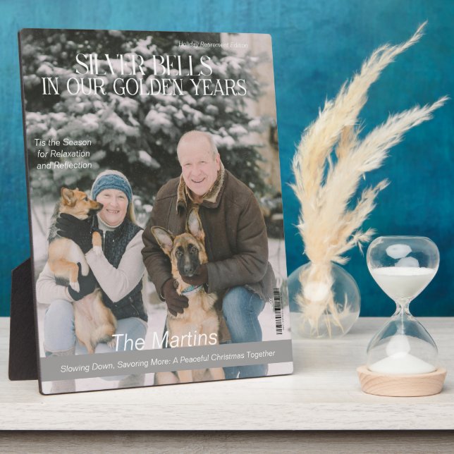 Christmas in Retirement Magazine Cover Plaque (Side)