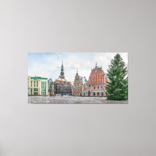Christmas in Riga Latvia Canvas Print