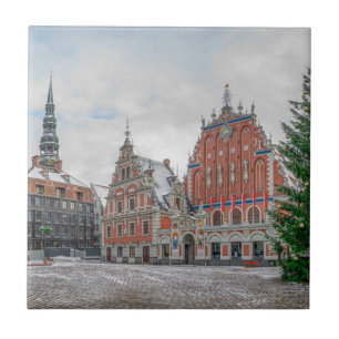 Christmas in Riga Latvia Tile
