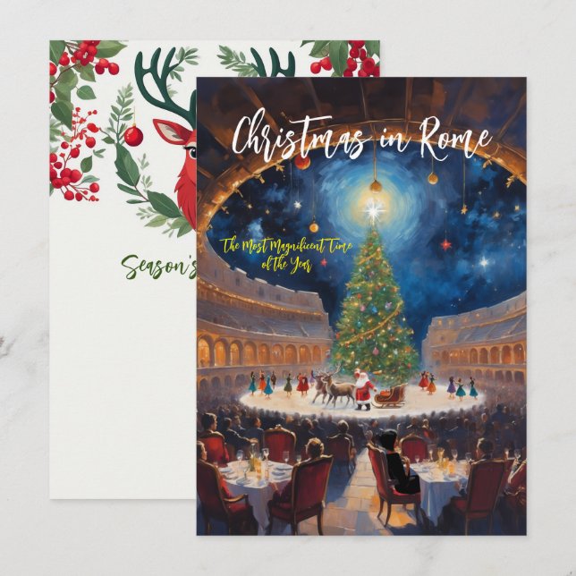 "Christmas In Rome" Greeting Card (Front/Back)