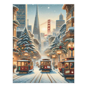 Christmas in San Francisco – Golden Gate Photo Print
