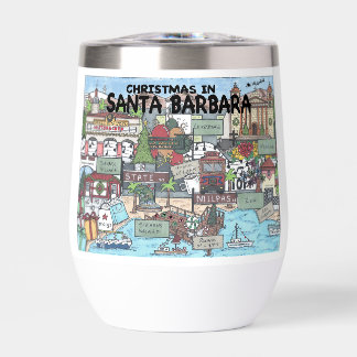 Christmas in Santa Barbara Wine Tumbler