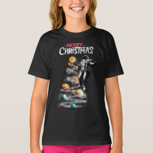 Christmas in Space Solar System Astronaut Invitati T-Shirt