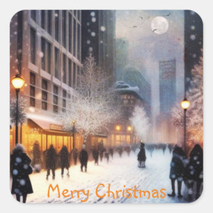 Christmas in the City Square Sticker