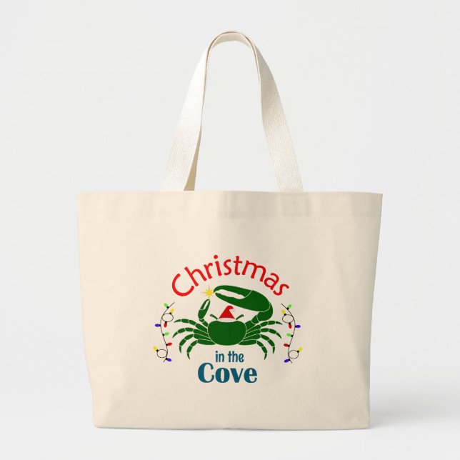 Christmas in the Cove Tote Bag (choose a size) (Devant)