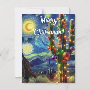 Christmas in the Desert Southwest Saguaro Cactus