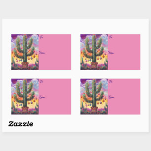 Christmas in the Desert Southwest Saguaro Cactus Sticker