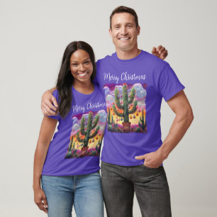 Christmas in the Desert Southwest Saguaro Cactus T-Shirt