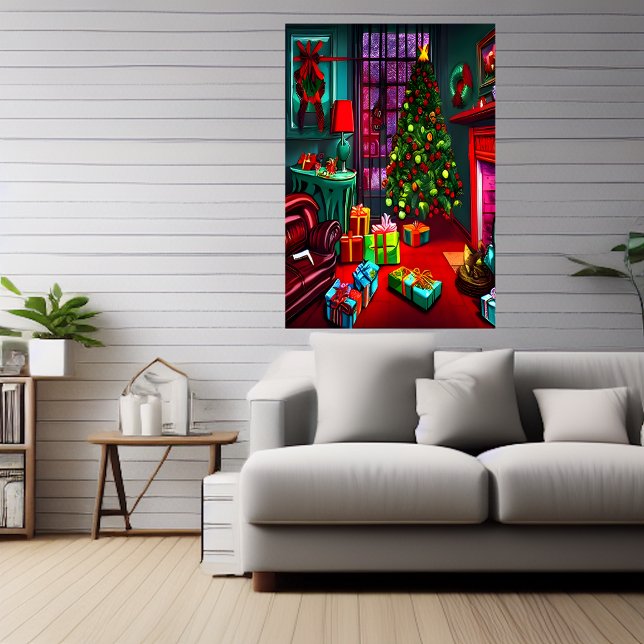 Christmas in the living room | AI Art Poster (Creator Uploaded)