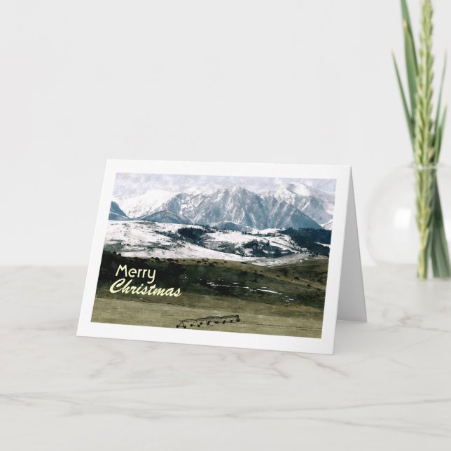 Christmas in the Rockies, Montana Holiday Card (Front)