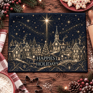 Christmas in the Stars Christmas Village Kitchen Towel