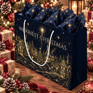 Christmas in the Stars Christmas Village Large Gift Bag