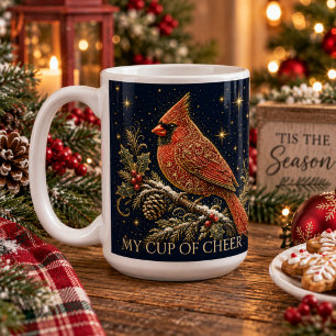 Christmas in the Stars   Red Cardinal Coffee Mug