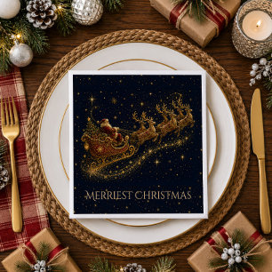 Christmas in the Stars Santa's Sleigh Napkin