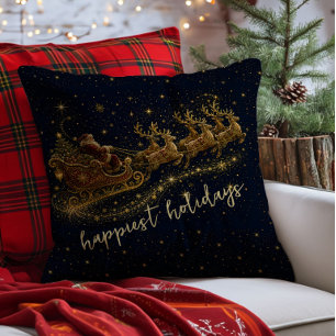 Christmas in the Stars   Santa's Sleigh Throw Pillow