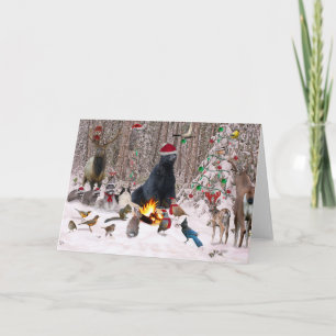 Christmas in the Woods Holiday Card