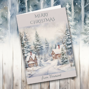 Christmas in Vermont Village Holiday Card