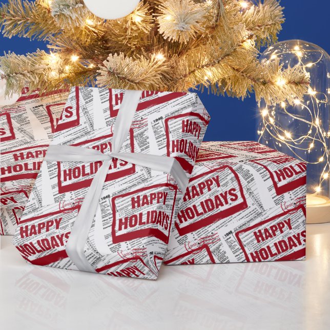 Christmas Income Tax Forms Wrapping Paper (Holidays)