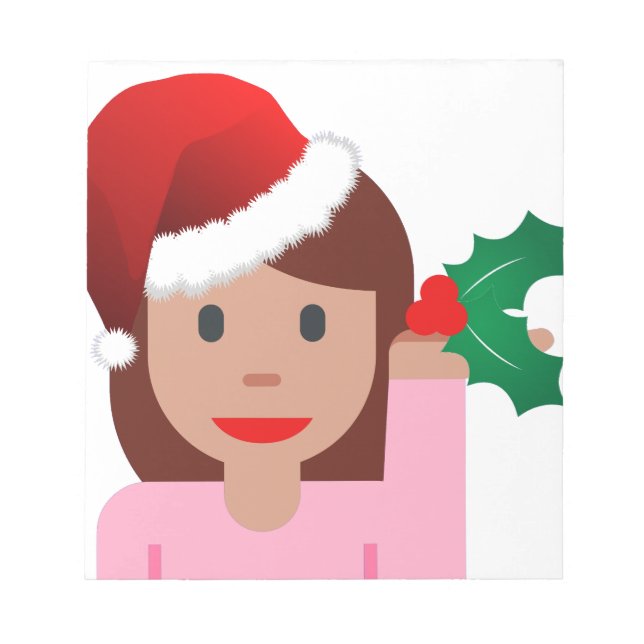 christmas information girl emoji notepad (Front)