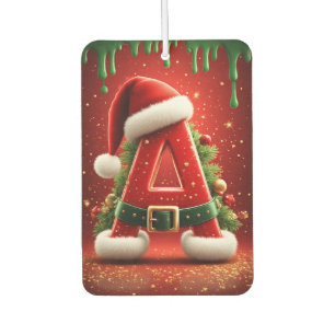 Christmas Initial A For Holiday Gifts Air Freshener