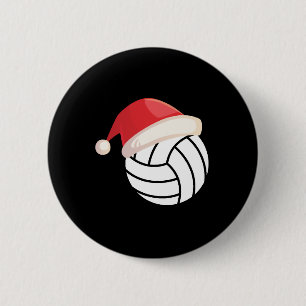 Christmas Inspired Design for Volleyball Lovers 2 Inch Round Button