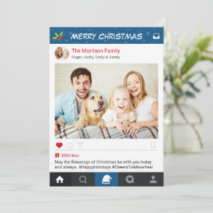 Christmas Instagram Frame Holiday Greetings Photo Card