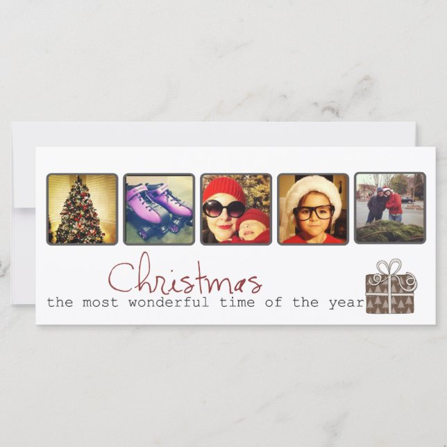 Christmas instagram photo rack cards (Front)
