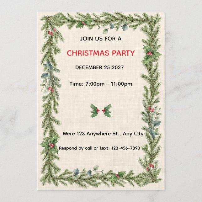 Christmas Invitation  (Devant)