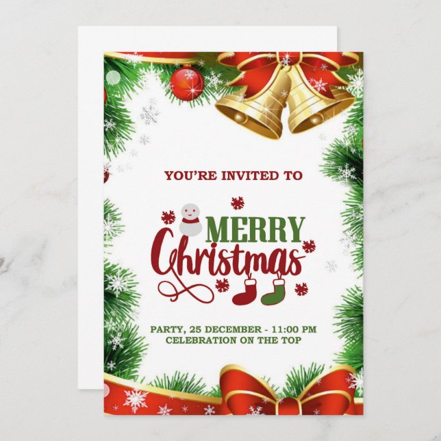 christmas invitation card (Front/Back)