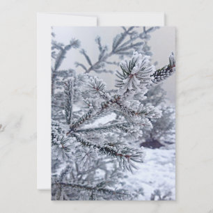 Christmas invitation,Christmas tree under the snow Invitation