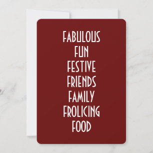 CHRISTMAS INVITATION DEFINES ALL HOLIDAY PARTIES