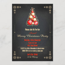 Christmas Invitation Party Dinner Tree DIY
