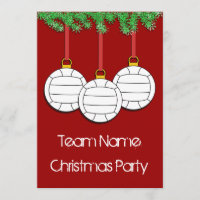 Christmas Invitations for Volleyball