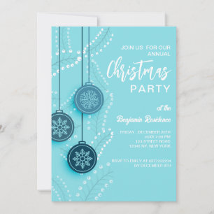 Christmas Invite Party card with QR Code