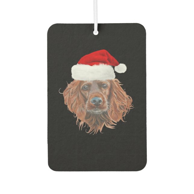 Christmas Irish Setter Classic T-Shirt Air Freshener (Front)