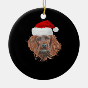 Christmas Irish Setter Classic T-Shirt Ceramic Ornament