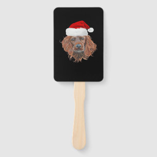 Christmas Irish Setter Classic T-Shirt Hand Fan