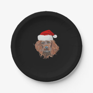 Christmas Irish Setter Classic T-Shirt Paper Plate
