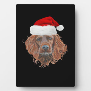 Christmas Irish Setter Classic T-Shirt Plaque
