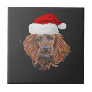 Christmas Irish Setter Classic T-Shirt Tile