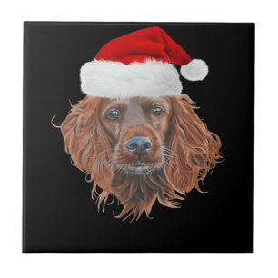 Christmas Irish Setter Classic T-Shirt Tile