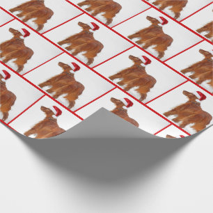 Christmas Irish Setter in snow Wrapping Paper
