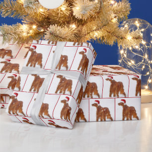 Christmas Irish Setter Wrapping Paper