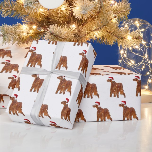 Christmas Irish Setter Wrapping Paper (Holidays)