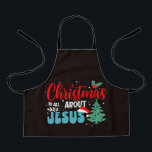 Christmas Is All About Jesus-43687 Apron<br><div class="desc">A meaningful Christian design reminding that the true reason for Christmas is Jesus. Perfect for believers celebrating the birth of Christ. (Design code-43687).</div>