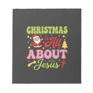 Christmas Is All About Jesus Retro Notepad