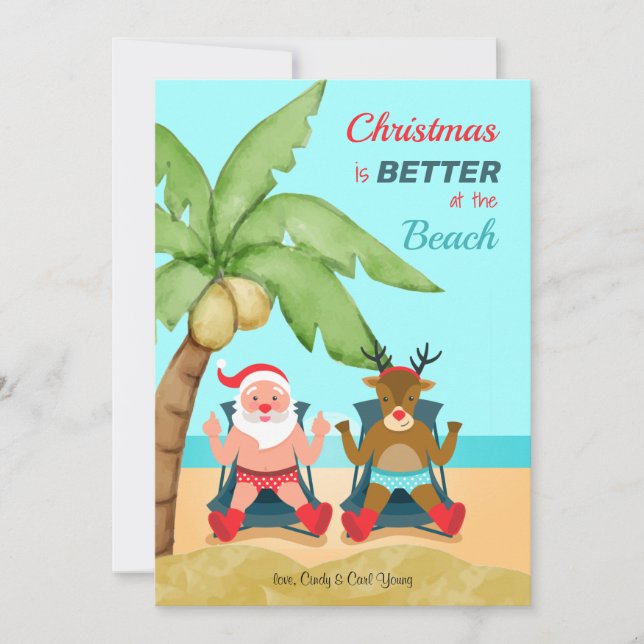 Christmas is better at the Beach Holiday Card (Front)
