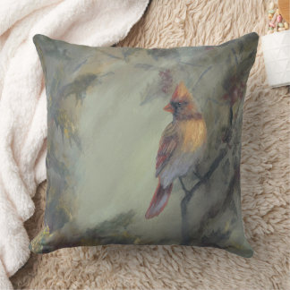 "Christmas Is Coming" Cardinal Throw Pillow